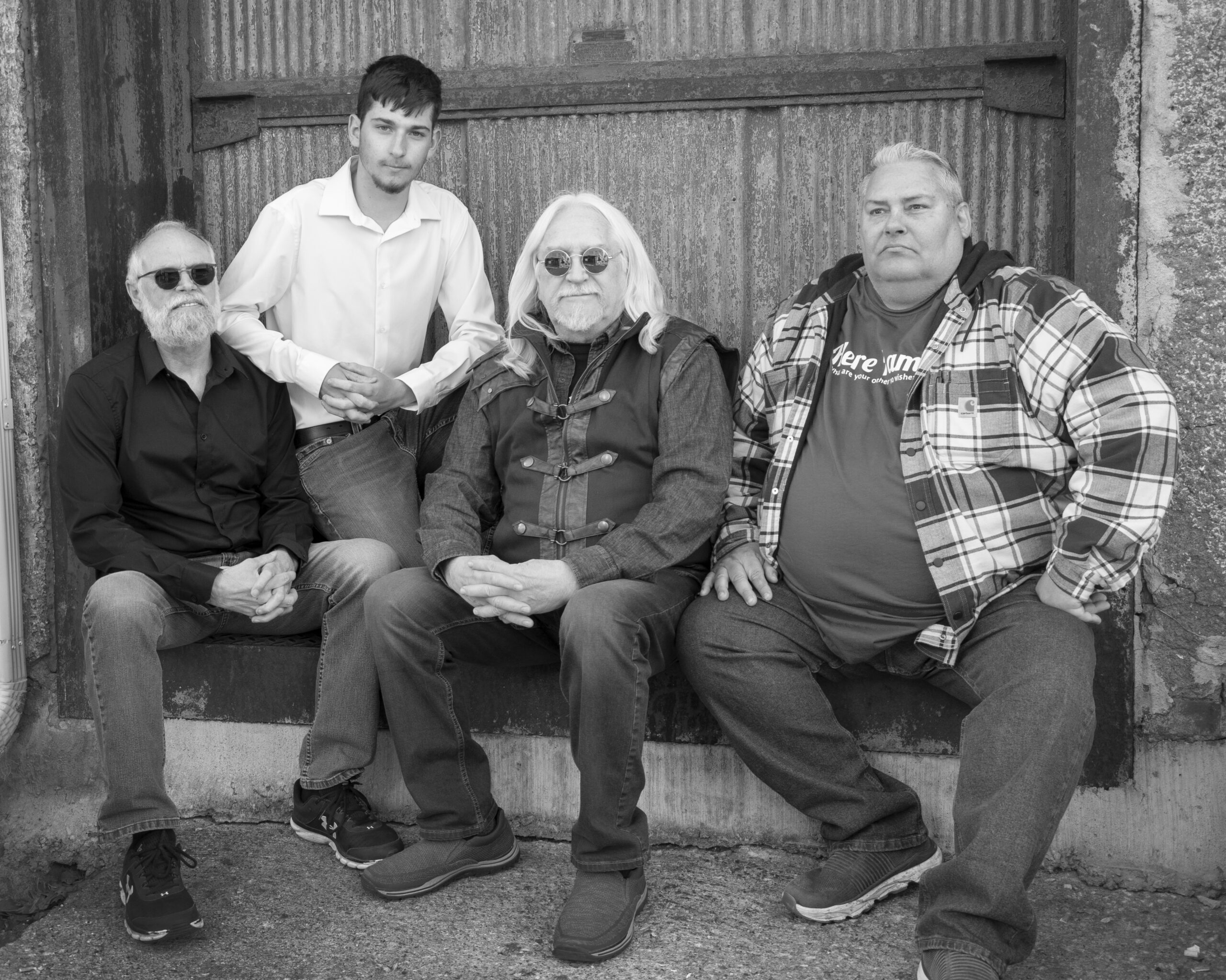 Garrett Lee and the Relics outside the rehearsal room